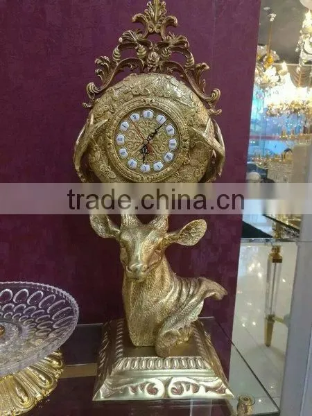 Elegant Royal Wall Hanging Clock, Brass 24K Gold Plated Wall Hanging Clock, Charming Wall Mounted Clock photo-3