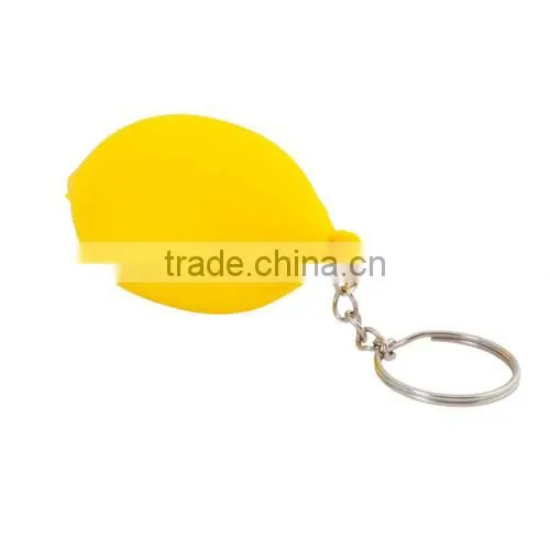 Popular Promotional Anti Stress Fruit Keyring Custom pu Ball Keyring photo-3