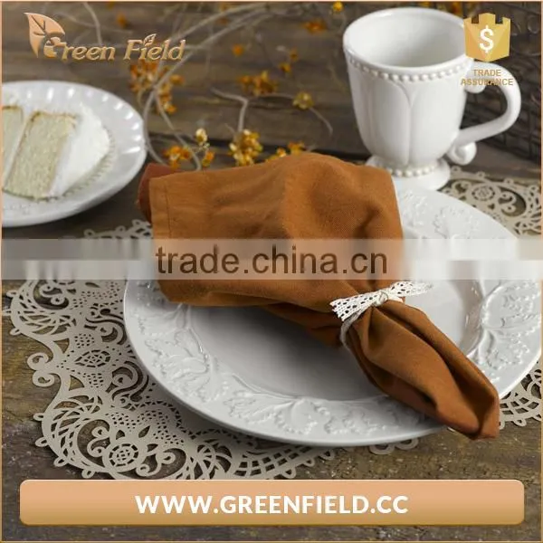 Green Field Leather Like Double Washable Kraft Paper Placemat photo-2