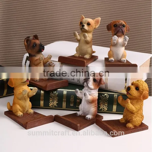 Resin Dog Mobile Phone Holder Funny Cell Phone Holder for Desk photo-2