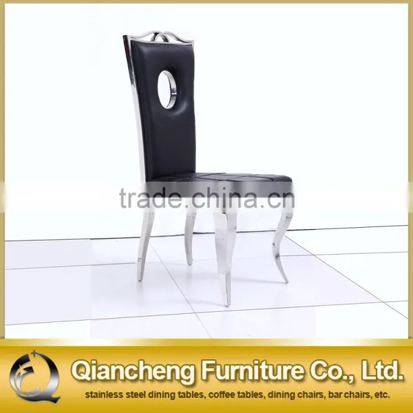 French Script Black Fabric Dining Chair for Banquet photo-2