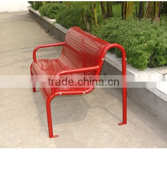 High Backed Outdoor Metal Resting Bench photo-2