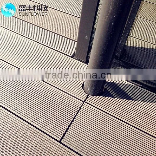 140mm*25mm 146*25mm Wpc Decking for Outdoor UV Resistant Waterproof Wood Plastic Composite Decking photo-2