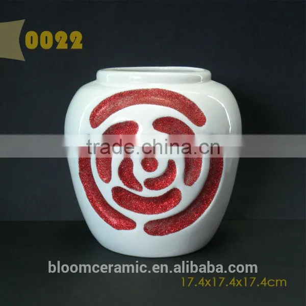 Red Ceramic Flower Vases photo-2