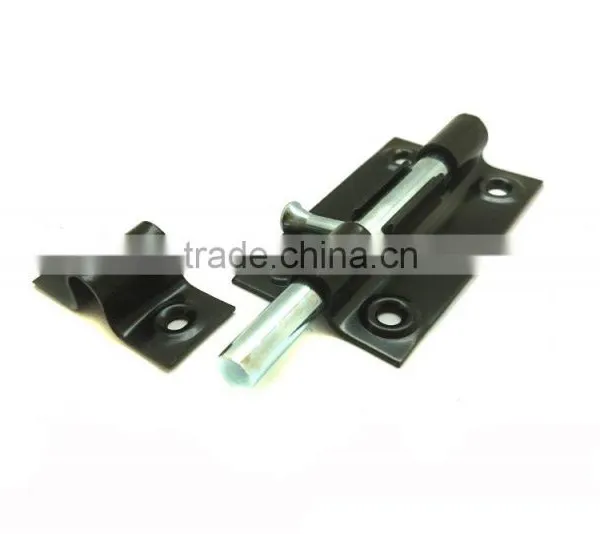 Window Barrel Bolt Lock, Popular Iron Barrel Bolt, 3" Black Coated Door Bolt photo-3