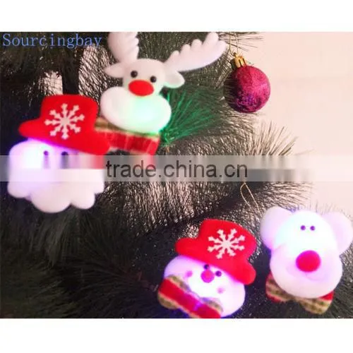 2016 New Product Cheap Flashing Christmas Brooch Pin Badge Xmas Day Jewellery Present Gift photo-4