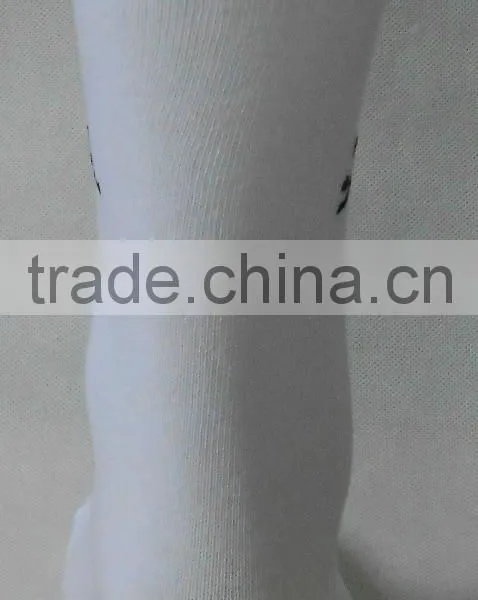 Fancy White Thin Cotton Socks With Logo photo-2