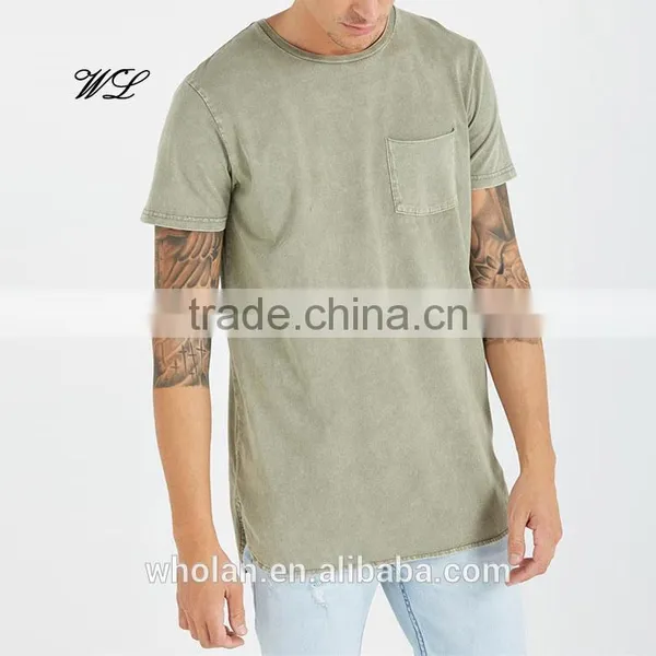 2017 Man T-shirt Blank Enzyme Wash Cotton Stone Washed T-shirts