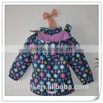 CHILDREN KID GIRL'S CUTE PRINT PUFFY HOODED SKI JACKET photo-2