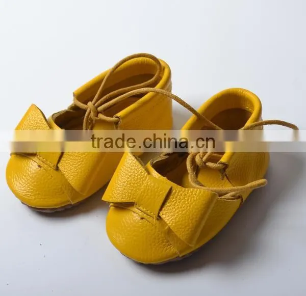 Lace Fix Leather Baby Moccasins, Baby Moccasins With Lace photo-2