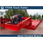 Extendable 4 Axles Front Loading Lowboy Trailer With 80 Tons Load Capacity