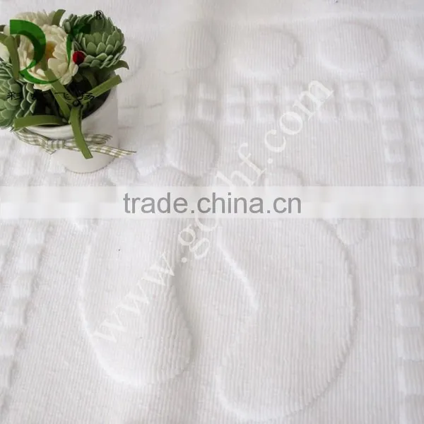 100% Cotton Solid Color Jacquard in Relief Hotel Bath Mat, Embossed Towel photo-3