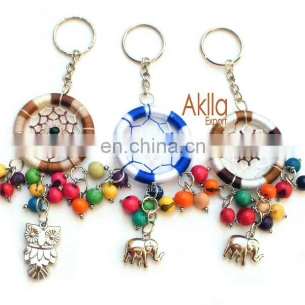 Ecological Keychains With Dreamcatcher and Seeds photo-2
