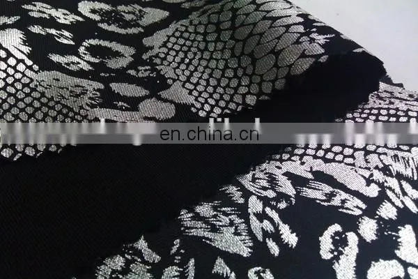 Winfar Textile Hot Sell 94% Polyester 6% Spandex Women Dress Python Silver Foil Scuba Print Knit Fabric photo-6