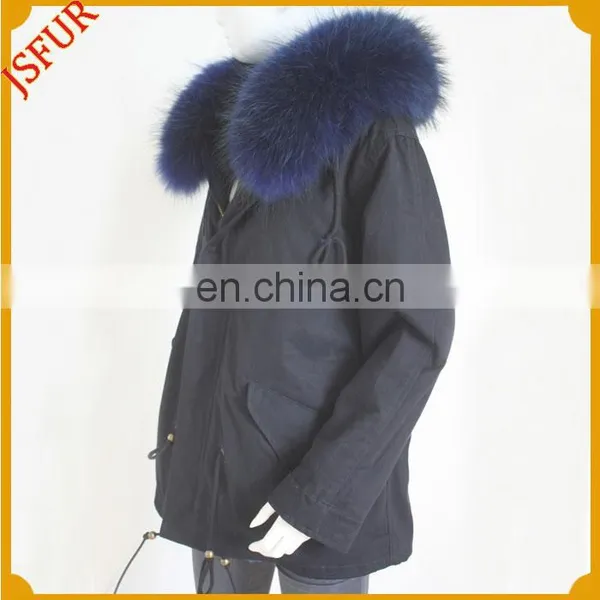 Fur Lining Women Winter Jacket Parka Raccoon Fur Parka For Ladies