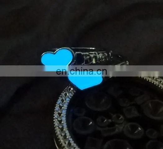 Best Frineds Heart Silver Glow in the Dark Jewelry Ring New photo-4