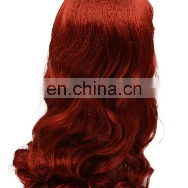 MCW-2351 New 2017 Fashion Star Rihanna Red Long Curly Women Wig Mermaid Cosplay Wig photo-3