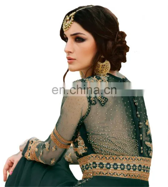 Wedding Engagement Party Wear Heavy Embroidery Anarkali Suits 2018 (Diwali Collection) photo-3