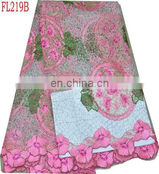 Sales Well African Swiss Embroidery Lace(FL219C)high Quality/best Price/in Stock/fashion Style/beautiful/multi Color photo-2