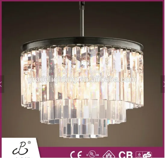 2015 NEW STLYE ODEON CLEAR GLASS CRYSTALS FRINGE 3-RING CHANDELIER