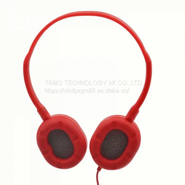 Wired Cheap and Good Quality Red Airline Headset Headphone