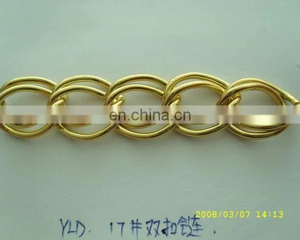 Custom Metal Chain With Double Hook Link Togeter and Little Chains Link Closely photo-3