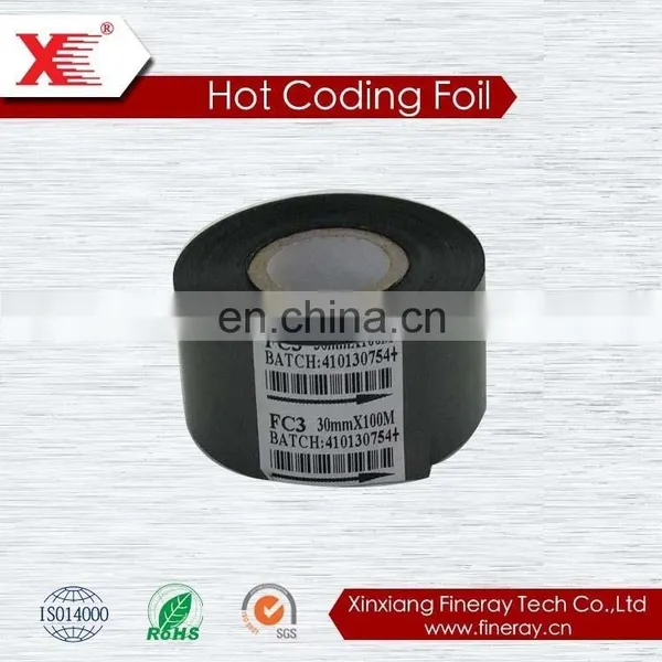 40mm*100m Fineray Brand Hot Stamping Foil Rolls /Date Coding Ribbon for Expiry Printing photo-3