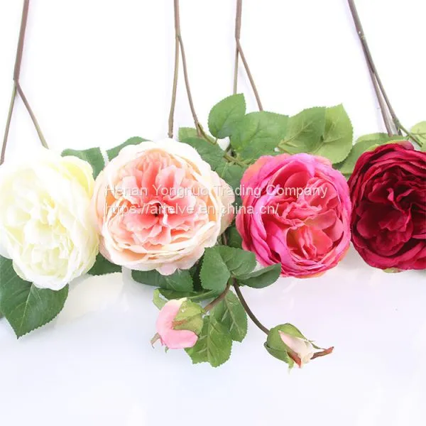 Wholesale Price Long Branch Artificial Crystal Rose For Wedding Decor photo-5