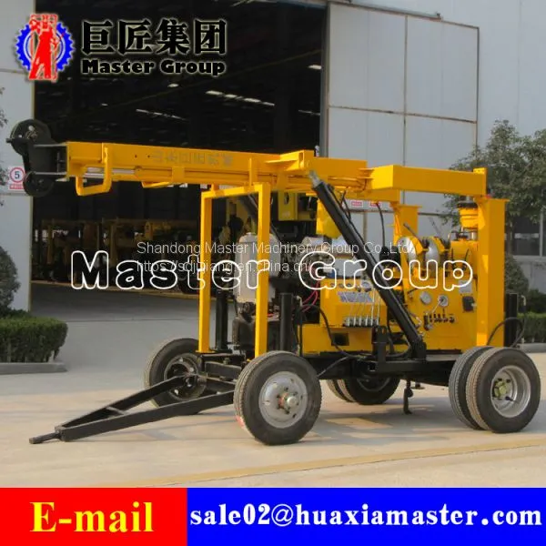 XYX-3 Wheeled Hydraulic Core Drilling Rigportable Drilling Rig With Hydraulic Feeding,shallow Portable Deep Water Well photo-2