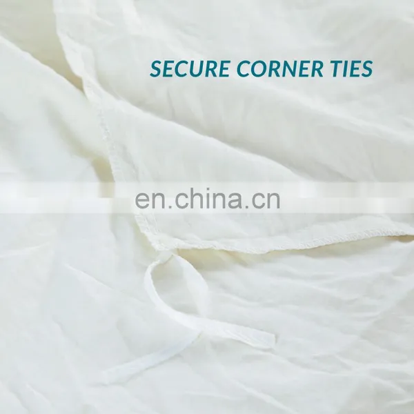 Luxury Brand Warm Beige White Microfiber Twin Queen King Size Bed Sheet Duvet Cover With Zip photo-4