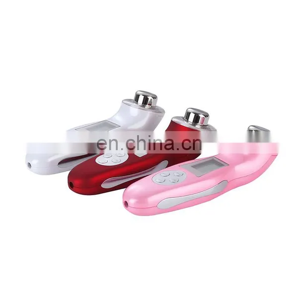 Portable Home Use 3MHz Ultrasonic Galvanic Photon Skin Rejuvenation Wrinkle Eraser Facial Spa Beauty Device