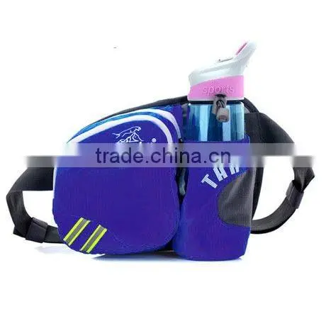 Lumbar Waist Pack - Running Bag Belt With Water Bottle Holder - Waterproof Fanny Pack With Reflective Tabs photo-2