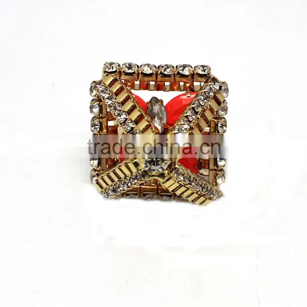 2015 Fashion 3D Hollow Diamond Ring Fashion Design Party Style Ring, Diamond Ring photo-5