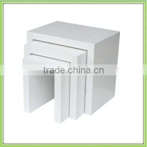 White MDF High Glossy Small Coffee Table photo-2