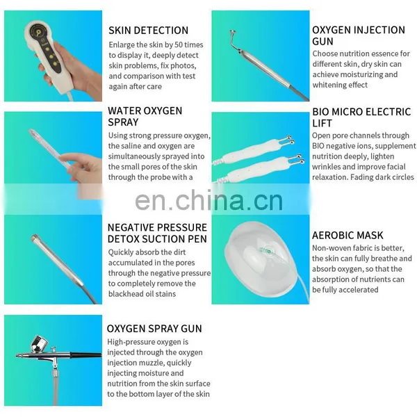 7 IN 1 Hydration Oxygen Jet Therapy Skin Analysis Machine Deep Cleaning Nourishing Skin Rejuvenation Skin Care Beauty Instrument photo-3