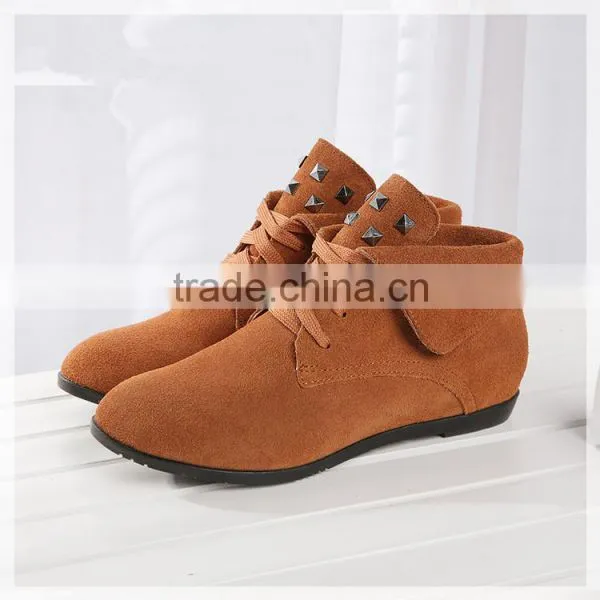 C89220A Wholesale Lady Fashion Suede Boots Hot Sale Women Winter Warm Flat Boots