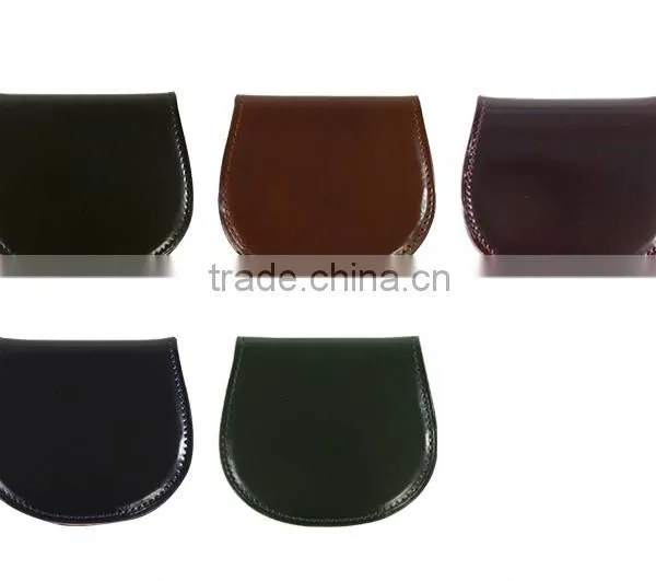 Small Size Cowhide Leather Coin Case Coin Holder Purse With Snap Closure photo-5