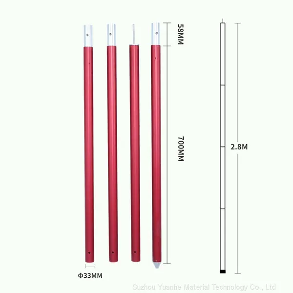 Lightweight Aluminium Poles For Tents ,Oxidation Color Surface of Aluminium Tent Pole Tent Accessories photo-3