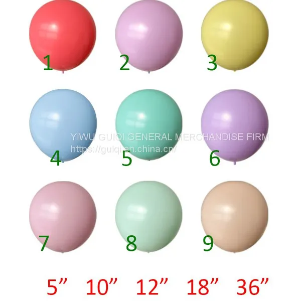 Макаронные латексные биоразлагаемые резиновые шары globos размером 5 дюймов