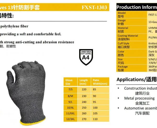 13G Cut Resistant Gloves Level A4 photo-2