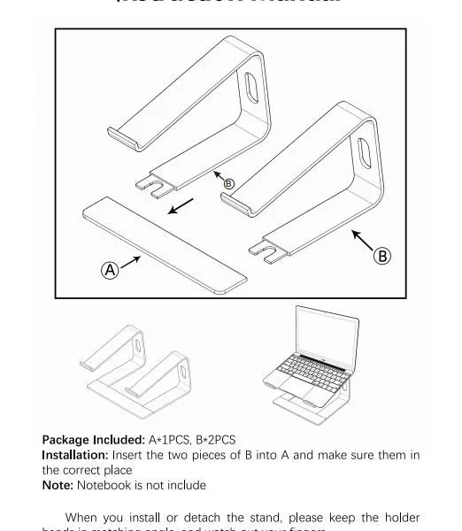 Aluminum Laptop Stand Detachable Computer Stand Notebook Riser Laptop Mount Silver photo-4