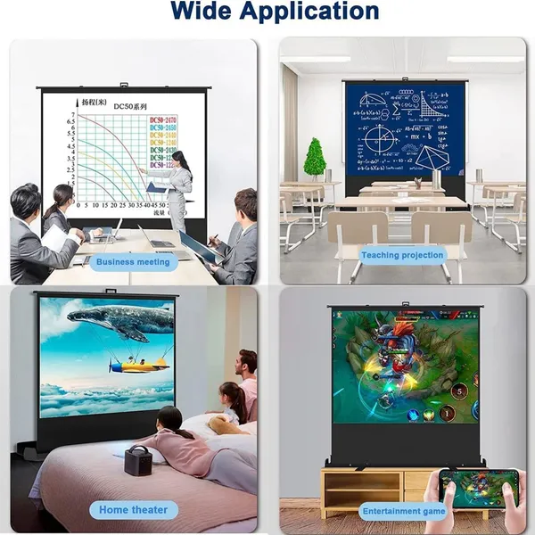 75Inch Indoor and Outdoor Portable Projector Screen With Stand for Movie,Office Presentations Projection Screen With Tripod photo-5