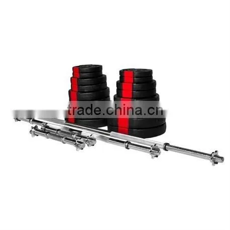100Kg Plastic-Coated Dumbbell Tri Grip Complete Cement Weight Set