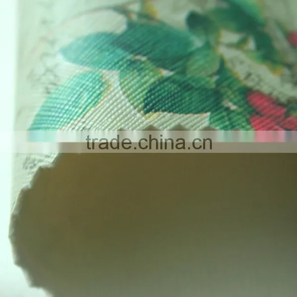 Peacock Printed Pattern Cross Embossing Pvc Artificial Leather for Bags Notebook Covers Guangzhou Leather Manufacturer photo-4