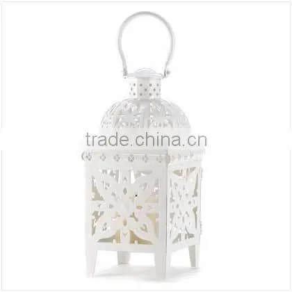 White Candle Lantern Moroccan Candle Lantern