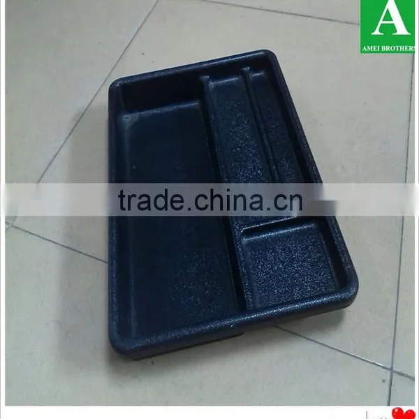 Qualified Black Color ps Chrome Plastic Thick Compartments Tray