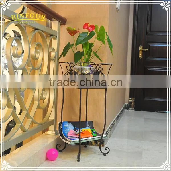 Decorative Metal Flower Pot Holder Wrought Iron Plant Stand photo-6