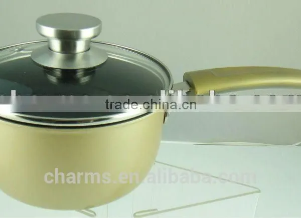 Charms Induction Cooking Pot Fabrication&stainless Steel Durm Shape Milk Pot With Glass Lid&Stainless Steel Cookware Quality Choice photo-5