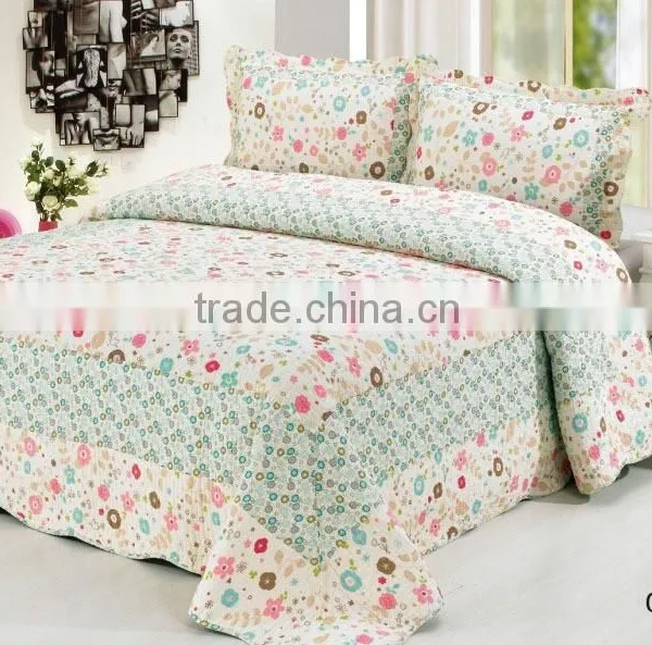 Brand New Style Pretty Flowers Bedding Set Patchwork Quilt Cotton Quilt Quality Choice