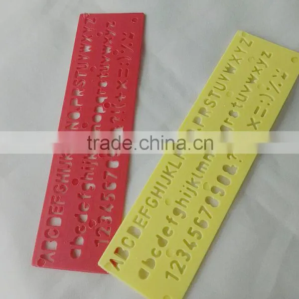 Factory Plastic Letter Stencil Ruler OEM and ODM Office Stationery for School Medical Ruler